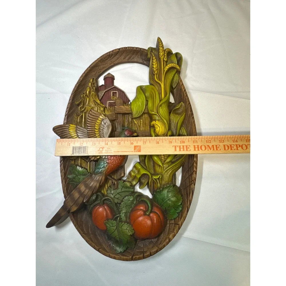 Vintage Burwood 1974‎ Pheasant Country Farm Shabby Chic Retro Scene Wall Decor